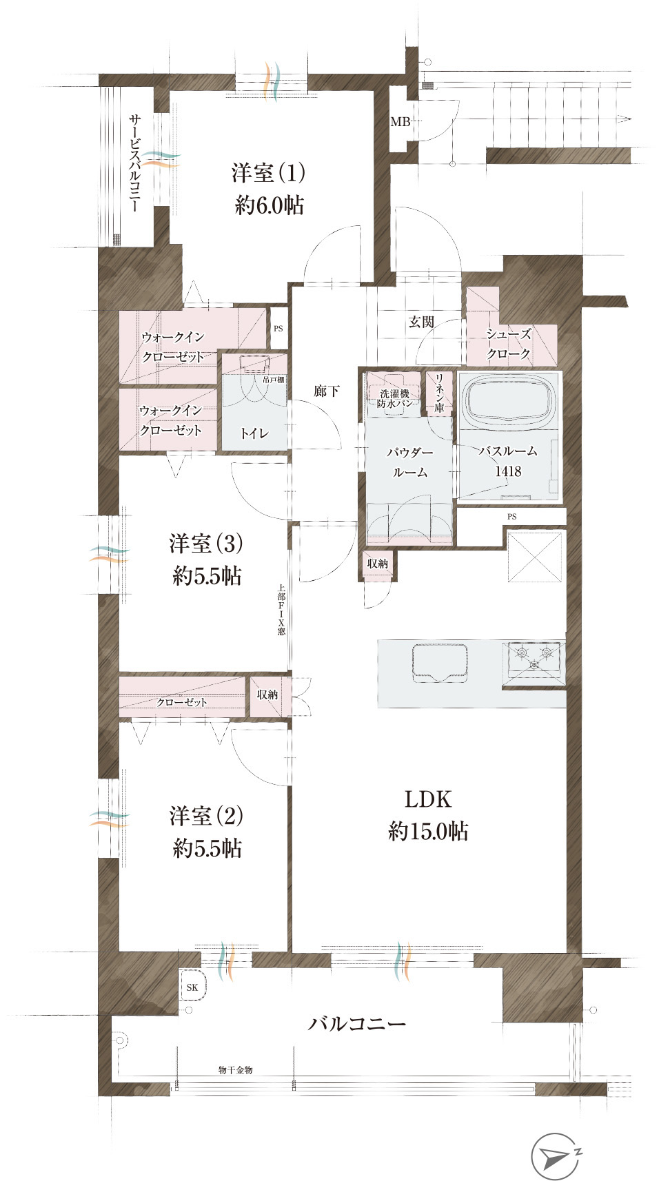 Atype間取り図面