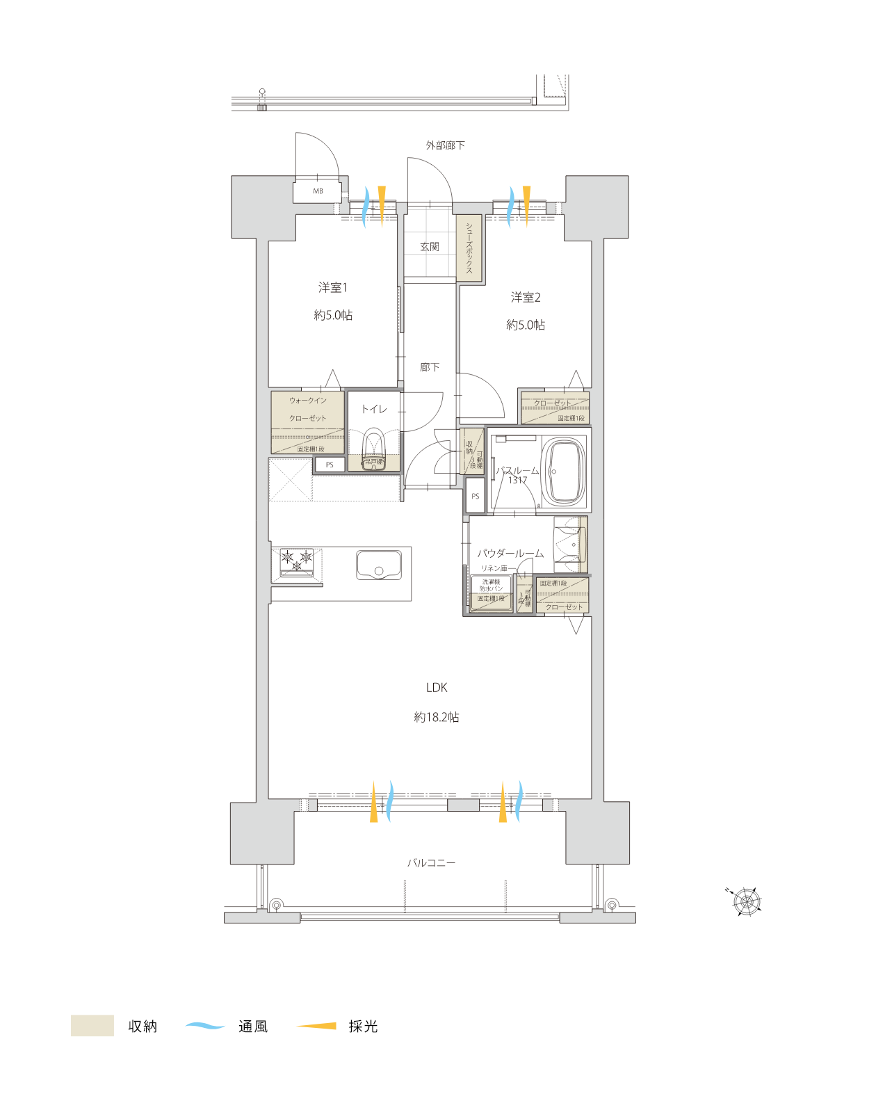 CTYPE 専有面積 64.20㎡（19.42坪）