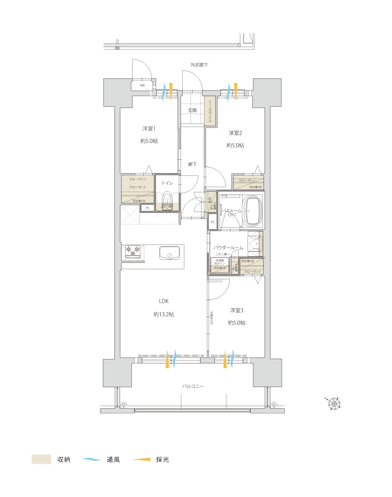 CTYPE 専有面積 64.20㎡（19.42坪）